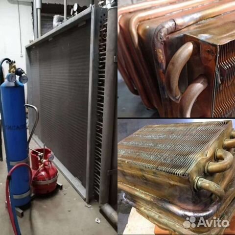 Ремонт калорифера. Пайка меди алюминия, латуни