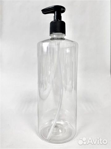 Литровая бутылка с дозатором для жидкого мыла