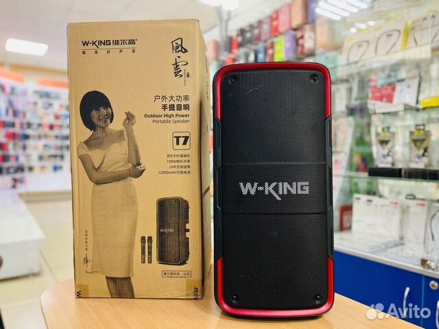 Мощная колонка караоке W-King T7