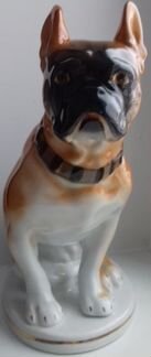 Фарфоровая статуэтка собака лфз 1970 гг