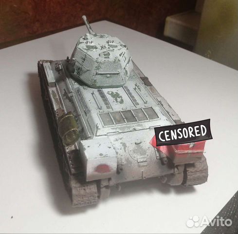 Модель трофейного танка Т-34-76 в масштабе 1/35