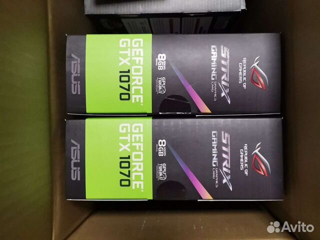 Коробки Asus gigabyte GeForce GTX 1070