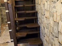 Деревянная лестница на заказ, гусиный шаг