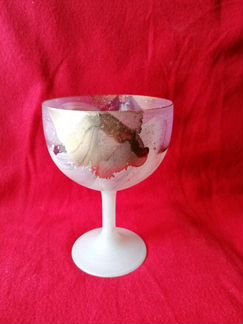 Винтажная авторская стеклянная конфетница