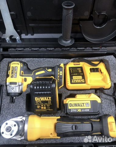 Гайковерт аккумуляторный +ушм Dewalt