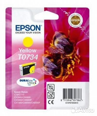 Картридж Картридж Epson T07344A/C13T10544A10 Yello