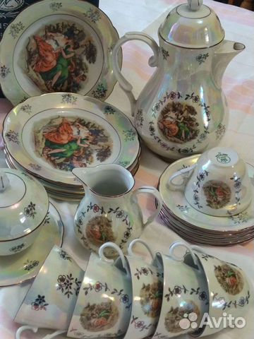 Сервиз чайный.Мадонна.GDR.kahla.Hовый