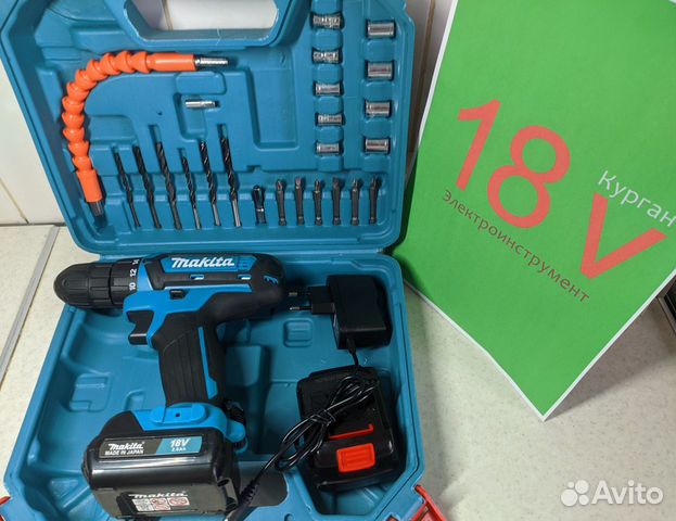 Шуруповерт makita 18v с набором бит