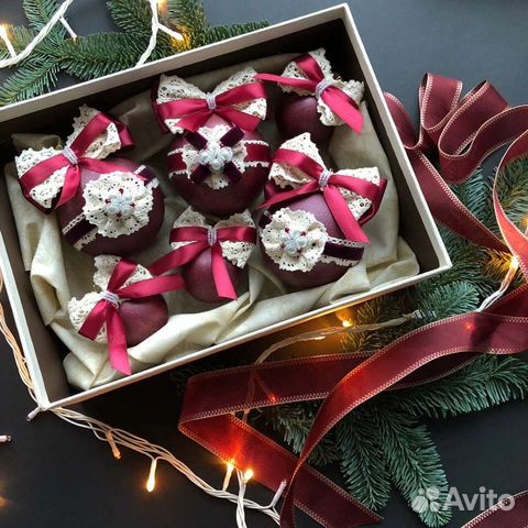 Шары на елку ручной работы