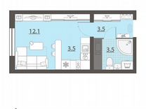 Квартира-студия, 23 м², 13/25 эт.
