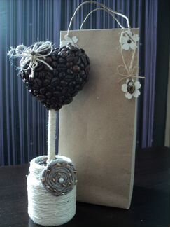 Сердечко кофейное