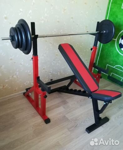 Набор для жима Викинг скамья стойки штанга