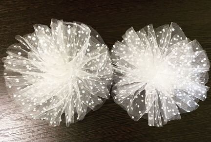 Банты белые из фатина к 1 сентября, в школу