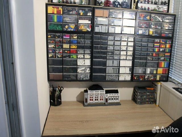 Lego Стеллаж для хранения Лего Шкафчик с ячейками