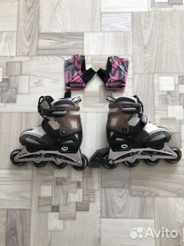 Ролики детские 31-34, перчатки, шлем
