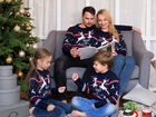 Новогодние свитера с оленями для всей семьи
