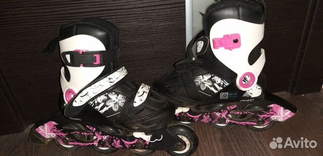 Детские ролики Oxelo+полный комплект защиты р30-32