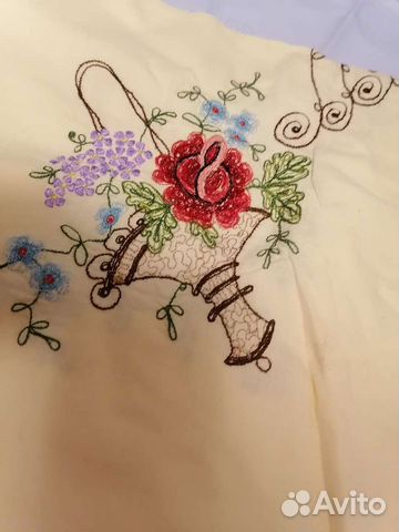 Скатерть винтаж. Ручная вышивка