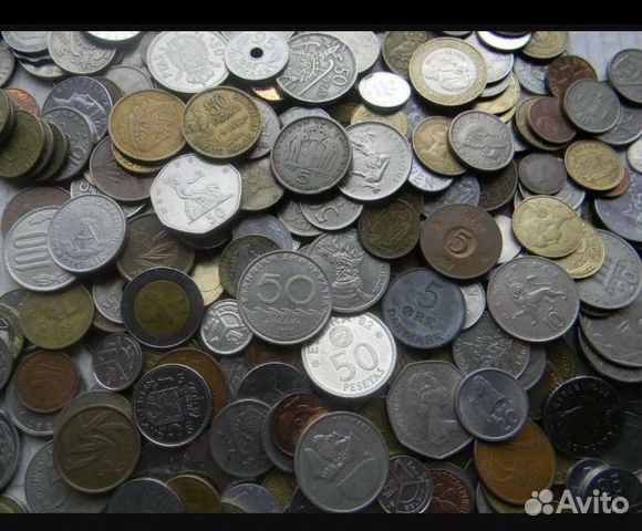 Монеты. 100 монет всего мира без повторов по типу