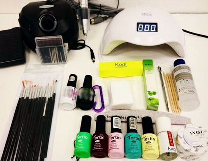 Набор для маникюра beauty c лампой 48Вт