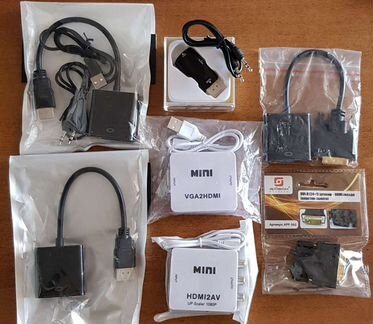 Переходники hdmi-3RCA/hdmi-VGA/VGA-hdmi