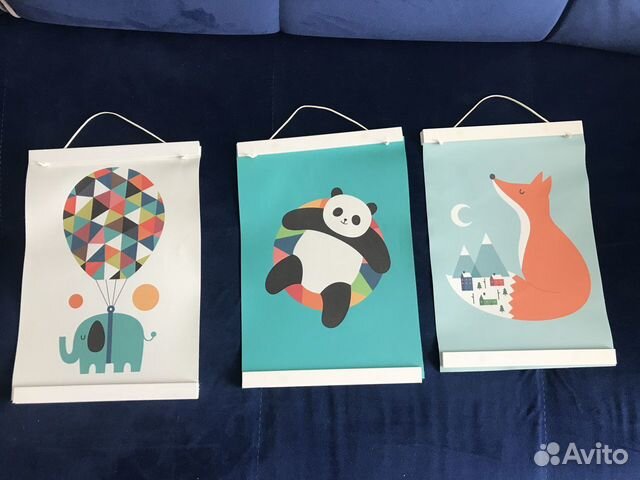 Плакаты постеры в детскую в магнитных рамках