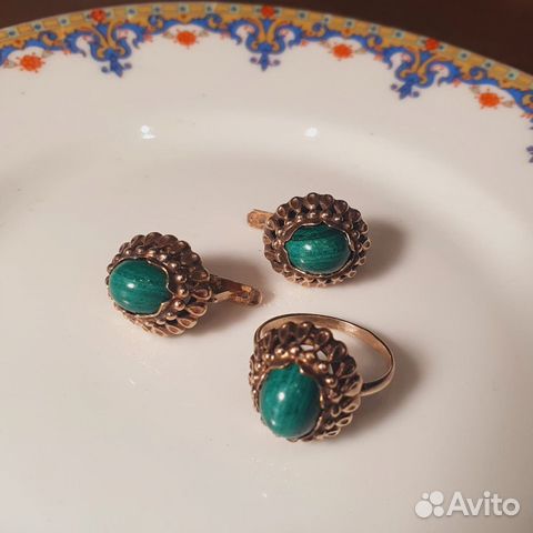 Набор украшений серьги и кольцо Серебро 925
