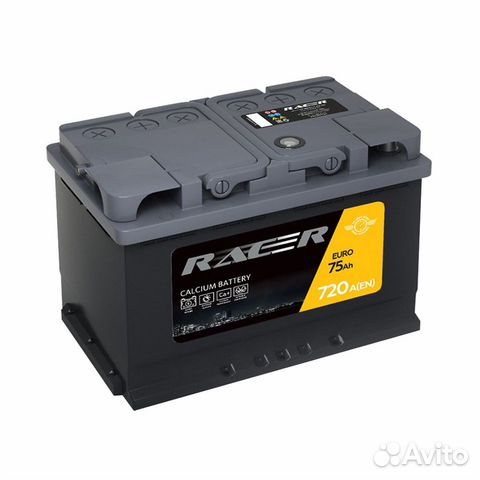 Аккумулятор Racer GT 75Ач обратная полярность