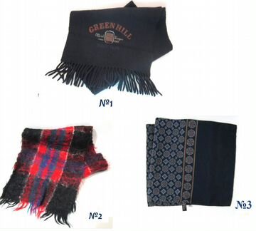Шарфы. Мужские. Новый и Б/У. Фирменные. Шерсть