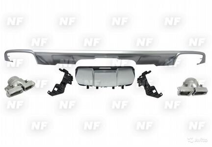 Диффузор с насадками 63 AMG Mercedes GL X166