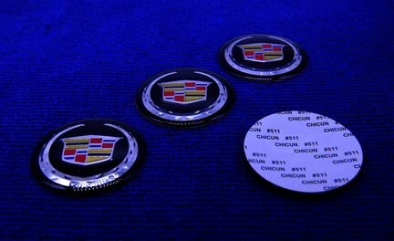 Комплект 3D наклеек диска Cadillac 56 60 65 черный