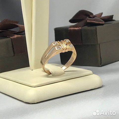 Золотой перстень комиссионный 585 пробы (т24076)