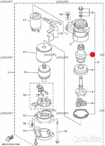 Муфта обгонная (бендикс) Yamaha