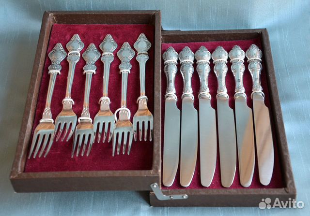 Набор столовых приборов мельхиор СССР