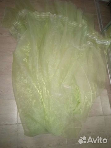 Тюль икеа 260*300см, салатовая