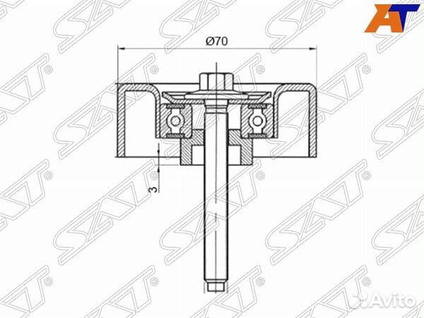 Ролик приводного ремня mazda MX-5