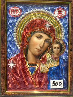 Икона «Казанская Божья Матерь»- алмазная живопись