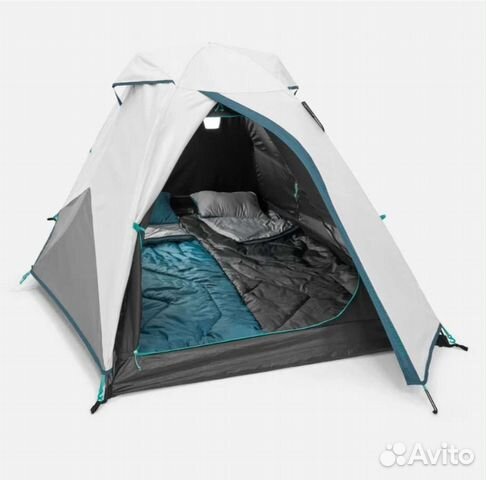 Палатка 2-х местная MH100 fresh & black Quechua