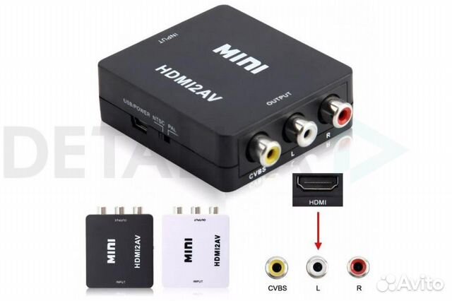 Конвертер (переходник) с hdmi на AV (RCA)