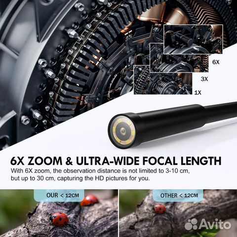 Эндоскопы с 2 камерами 3,5м. WiFi длинный фокус