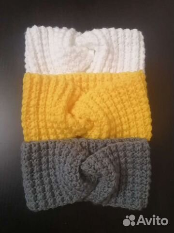 Повязка на голову вязаная