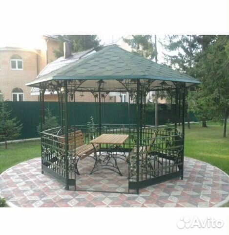 Беседки металлические с элементами ковки