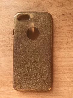 Обложка на iPhone 7 золотая