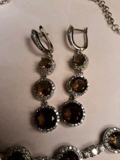 Набор. жадеит. Подвеска, кольцо,серьги