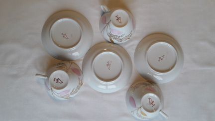 Винтаж. Фарфоровые чайные пары «Мимоза». Дулёво