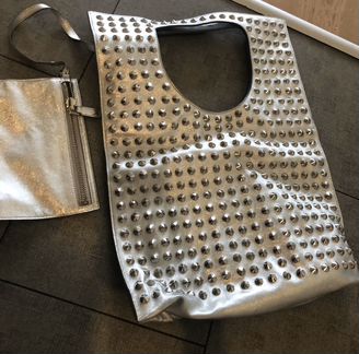 Сумка Том Форд Серебро шипы Tom Ford