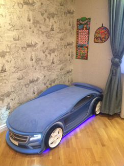 Кроватка UNO mersedes синий