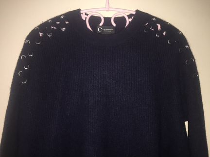 Свитер из кашемира цвет navy. Новый