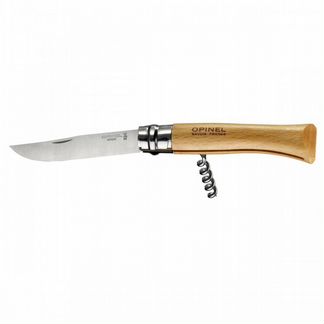 Нож Opinel N10, нержавеющая сталь, рукоять из бука