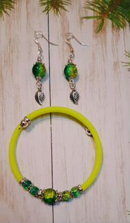 Браслет и серьги (ручная работа)